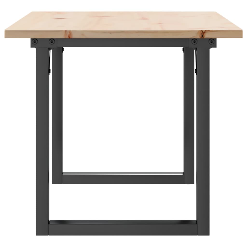 Coffee Table O-Frame 90x40x45 cm Solid Wood Pine and Steel