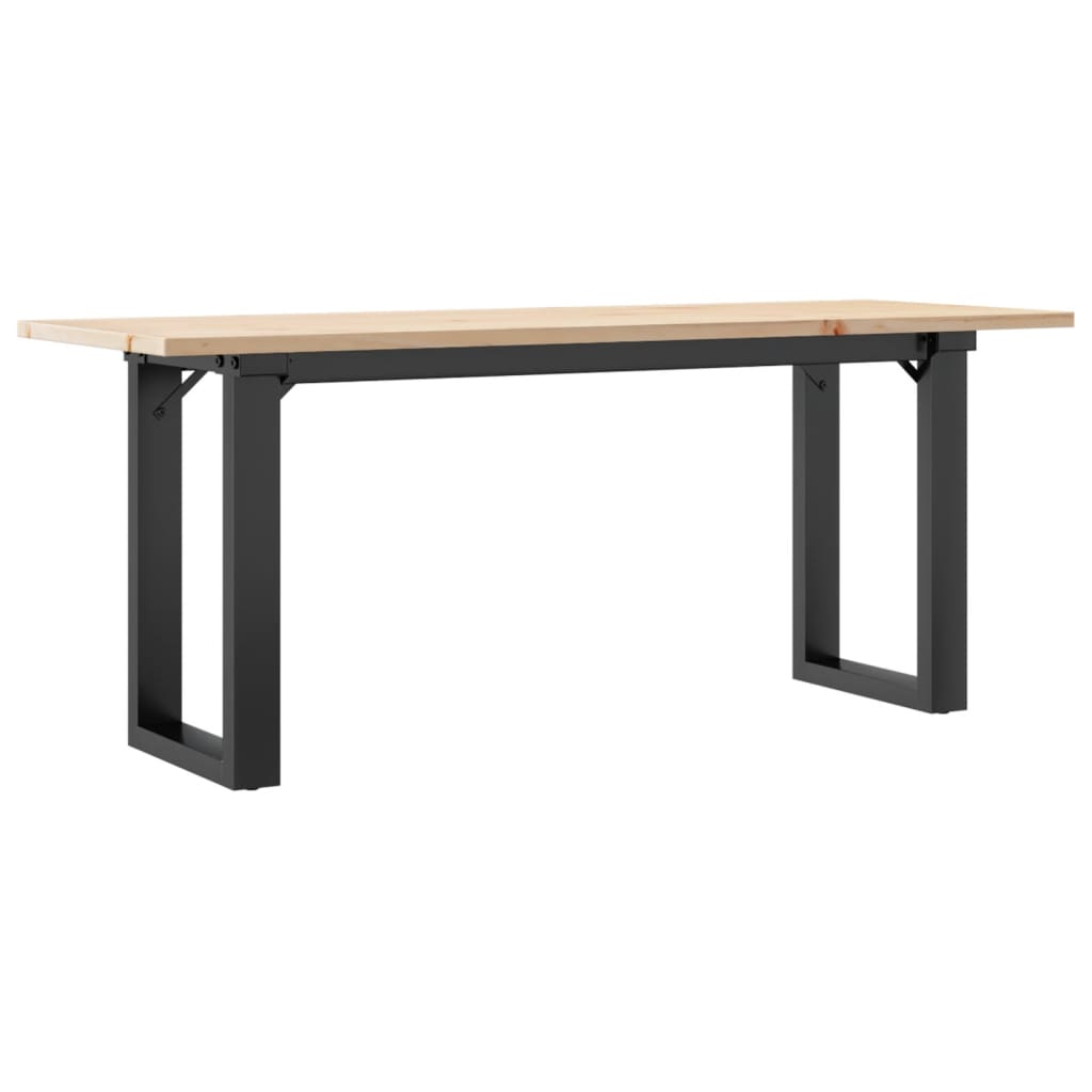 Coffee Table O-Frame 110x40x45 cm Solid Wood Pine and Steel