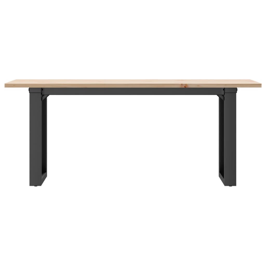 Coffee Table O-Frame 110x40x45 cm Solid Wood Pine and Steel