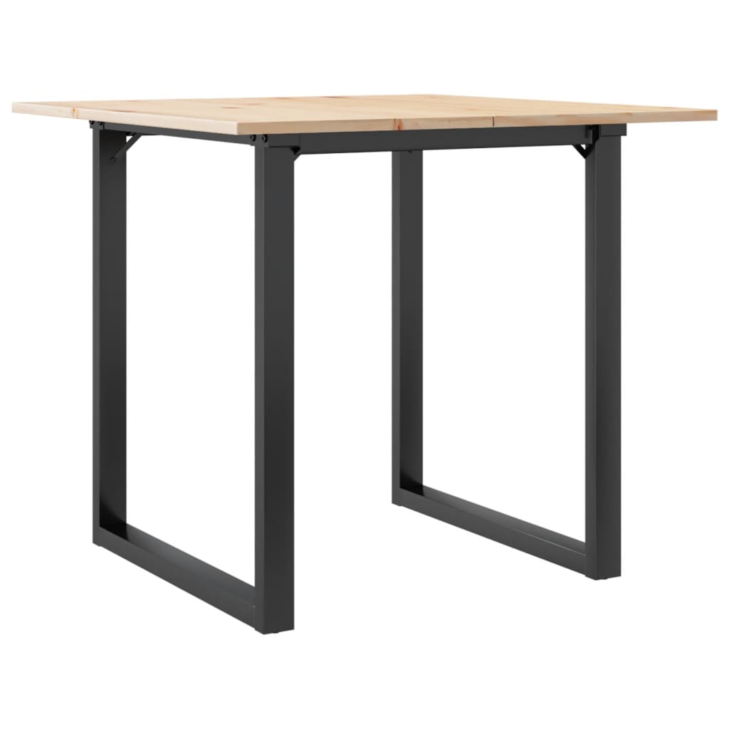 Dining Table O-Frame 90x90x75 cm Solid Wood Pine and Steel