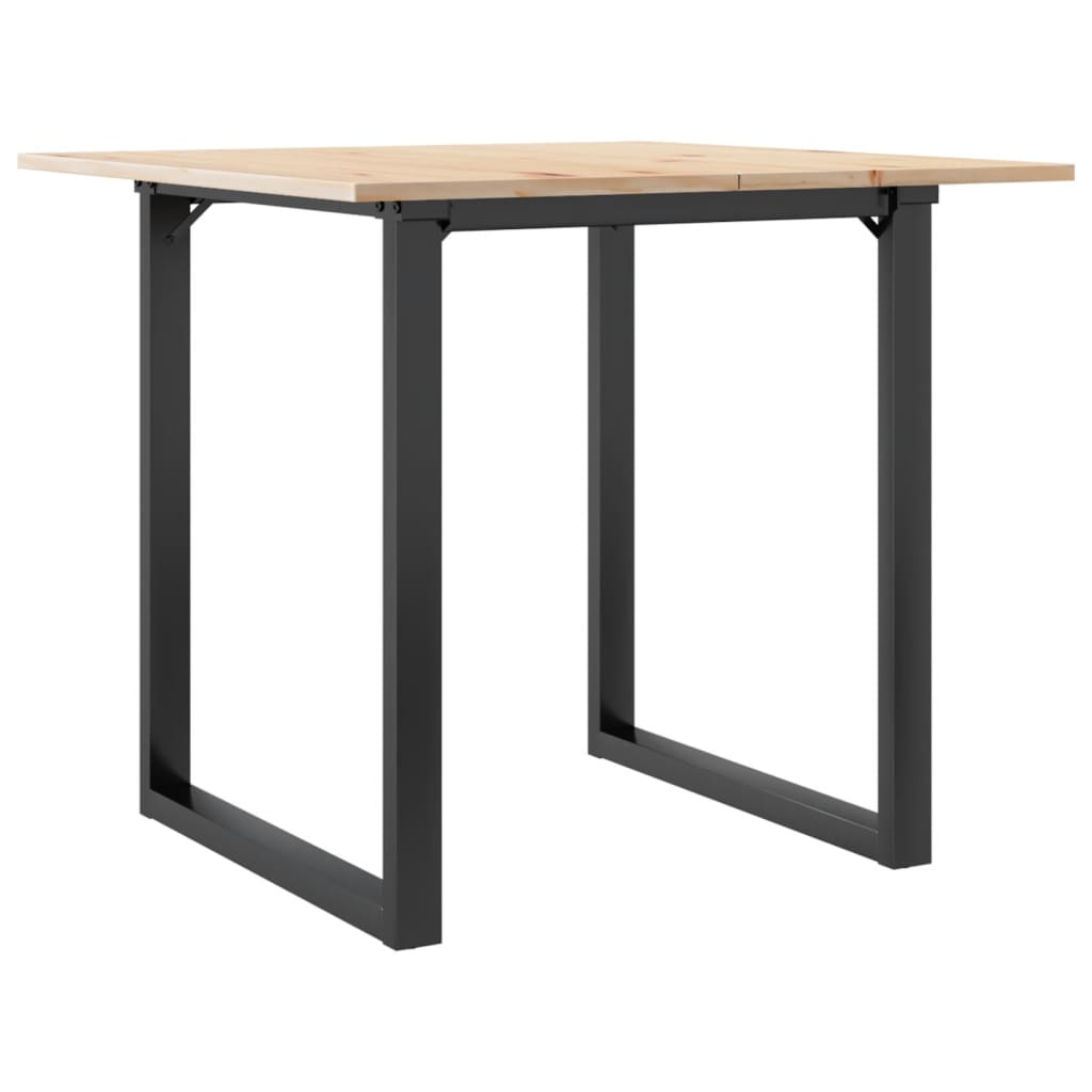 Dining Table O-Frame 90x90x75 cm Solid Wood Pine and Steel