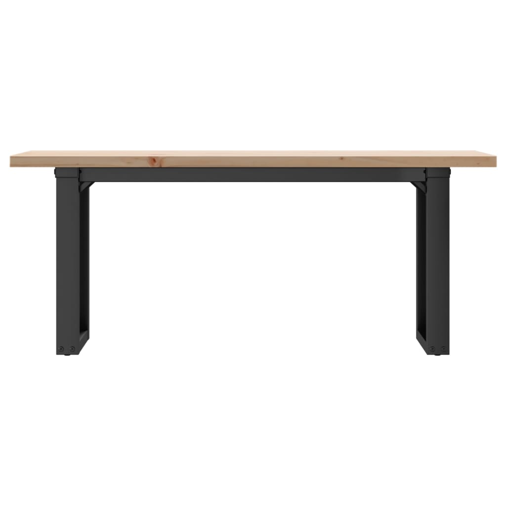 Coffee Table O-Frame 110x40x45.5 cm Solid Wood Pine and Steel