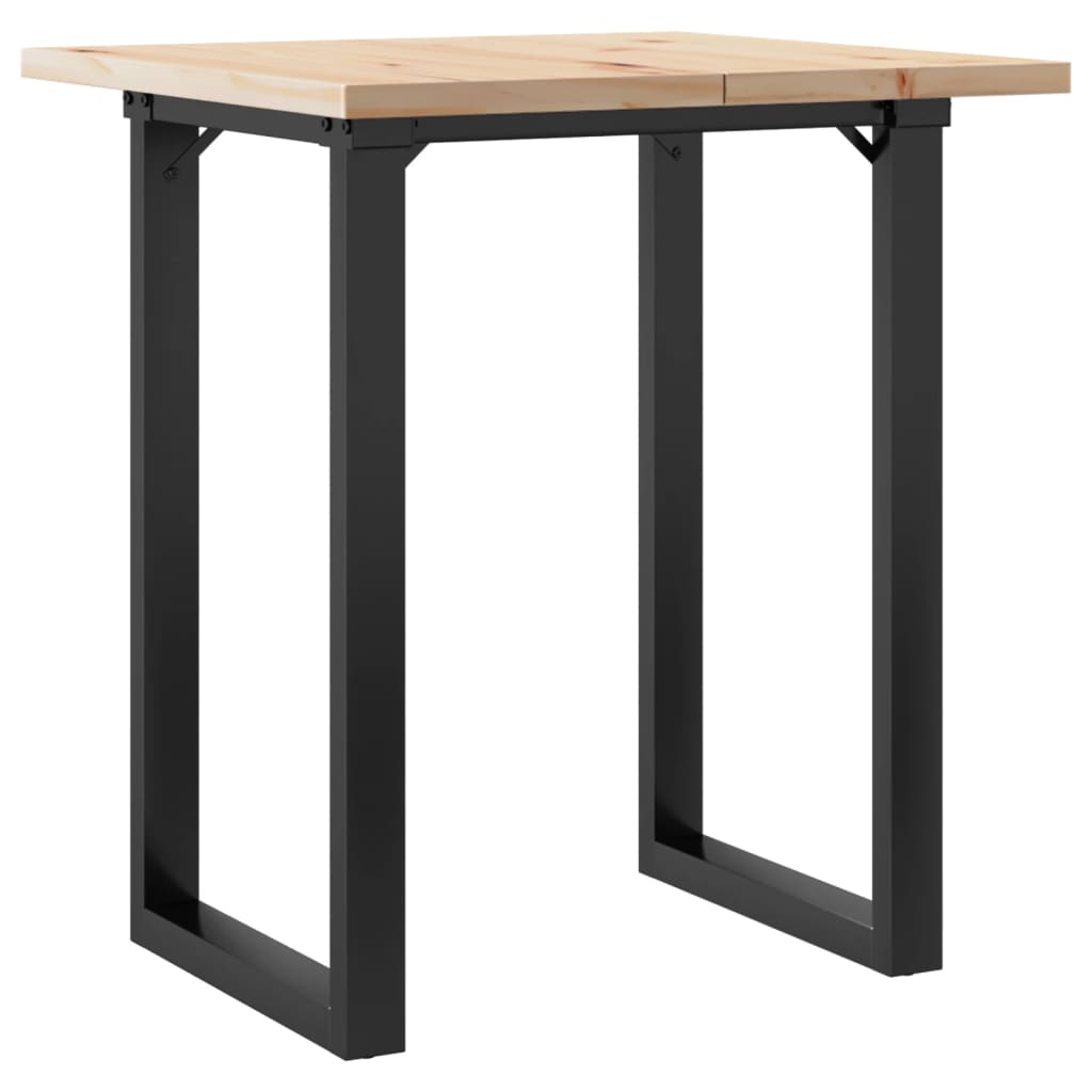 Dining Table O-Frame 60x60x75.5 cm Solid Wood Pine and Steel