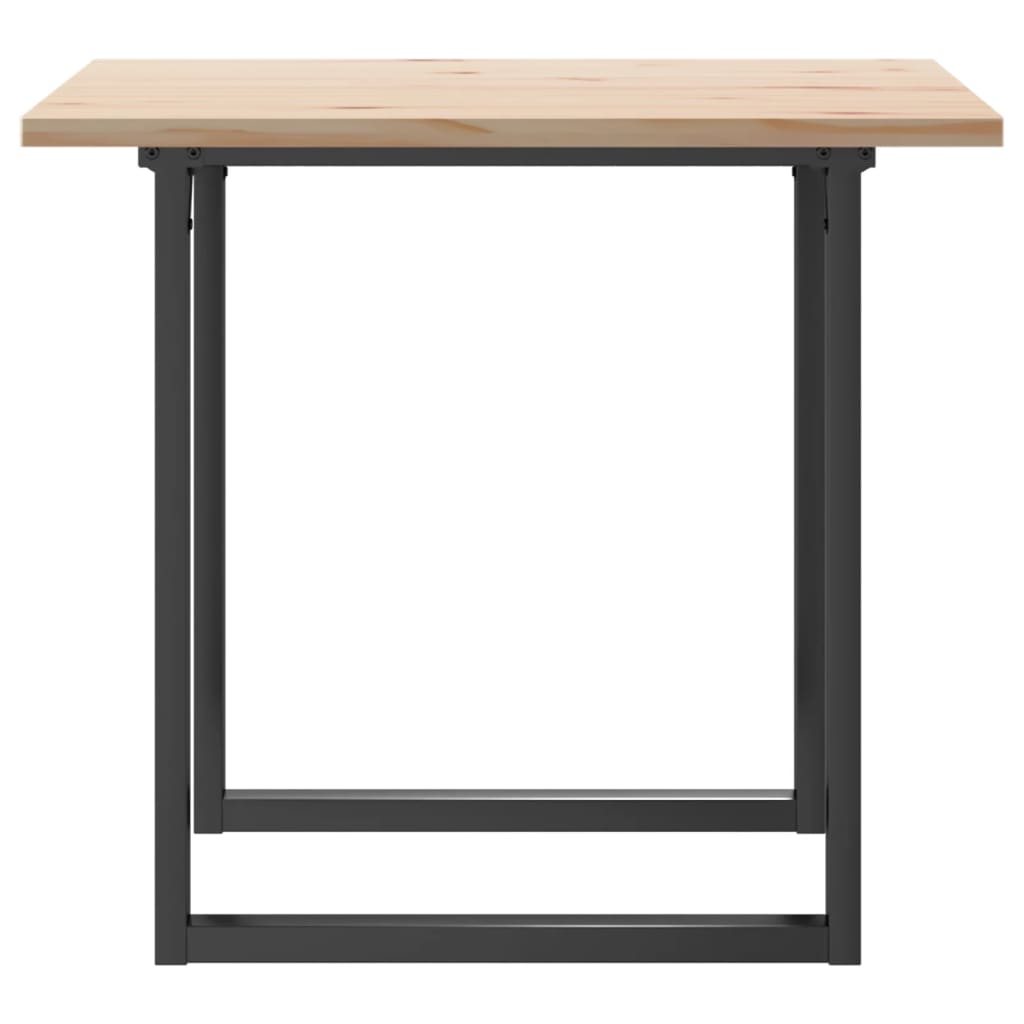 Dining Table O-Frame 90x90x75.5 cm Solid Wood Pine and Steel