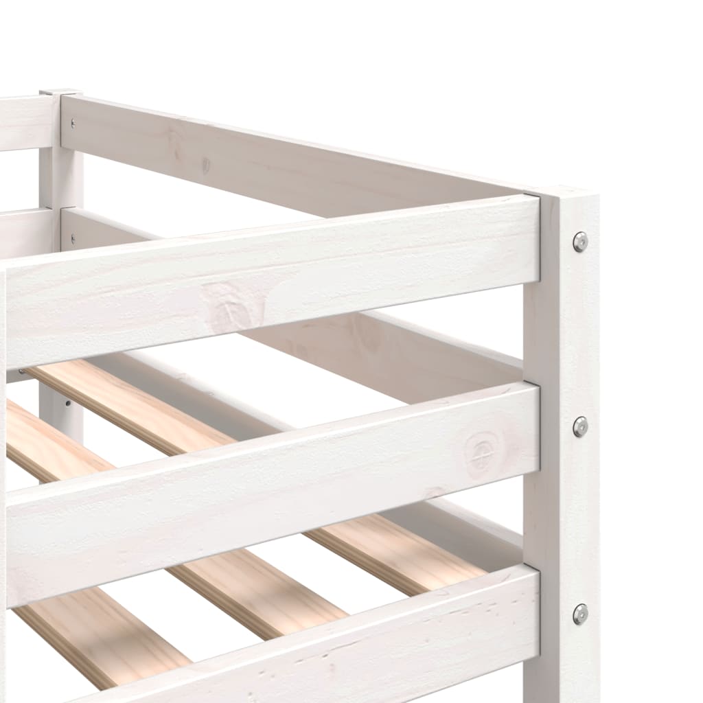 Kids' Bed Frame without Mattress White 90x200 cm Solid Wood Pine