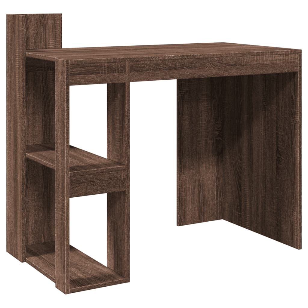 Office Desk Brown Oak 103.5x56.5x94 cm Engineered Wood
