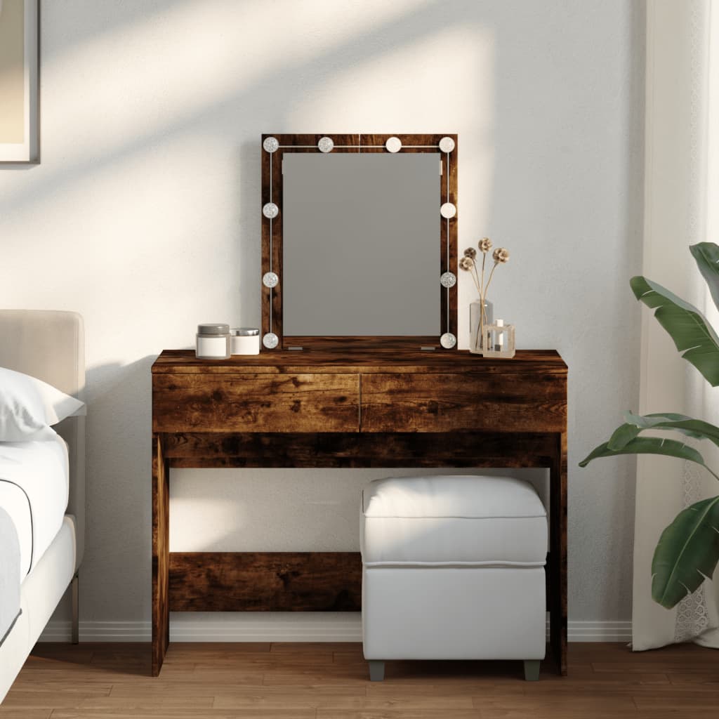 Dressing Table With Led 100X40X130 Cm