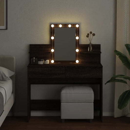 Dressing Table With Led 100X40X130 Cm
