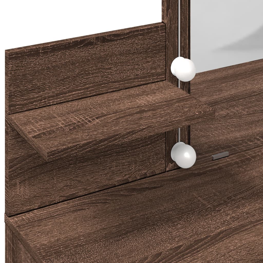 Dressing Table With Led 100X40X130 Cm