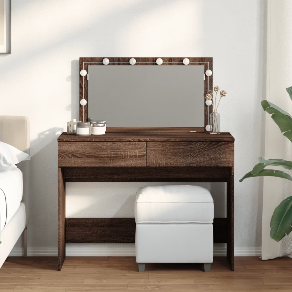 Dressing Table With Led 100X40X120 Cm