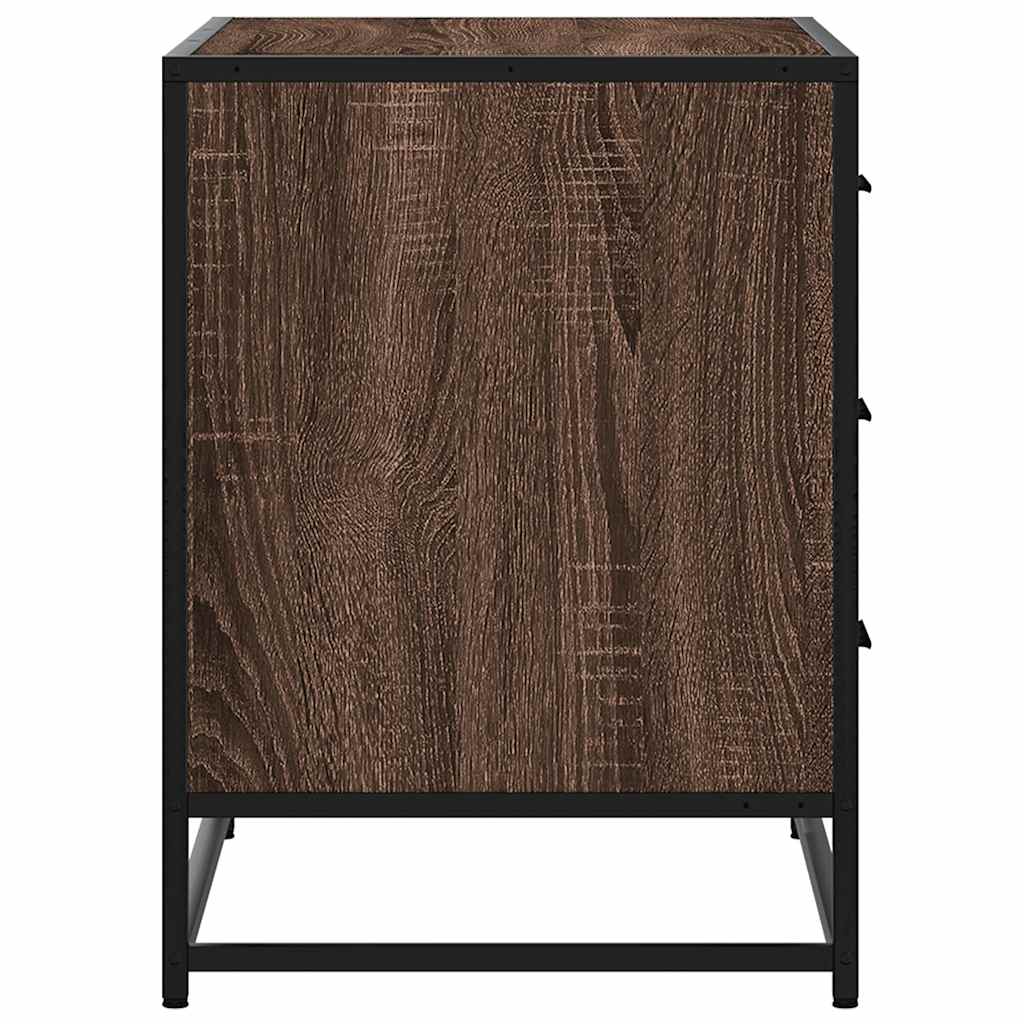 Drawer Cabinet Brown Oak 70x41x56 cm Engineered Wood