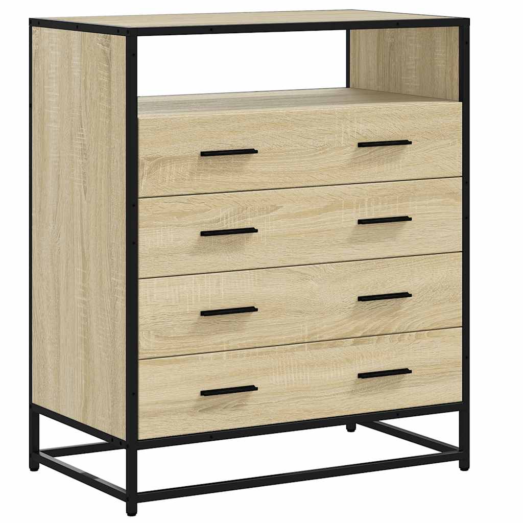 Drawer Cabinet Sonoma Oak 70x41x83.5 cm Engineered Wood