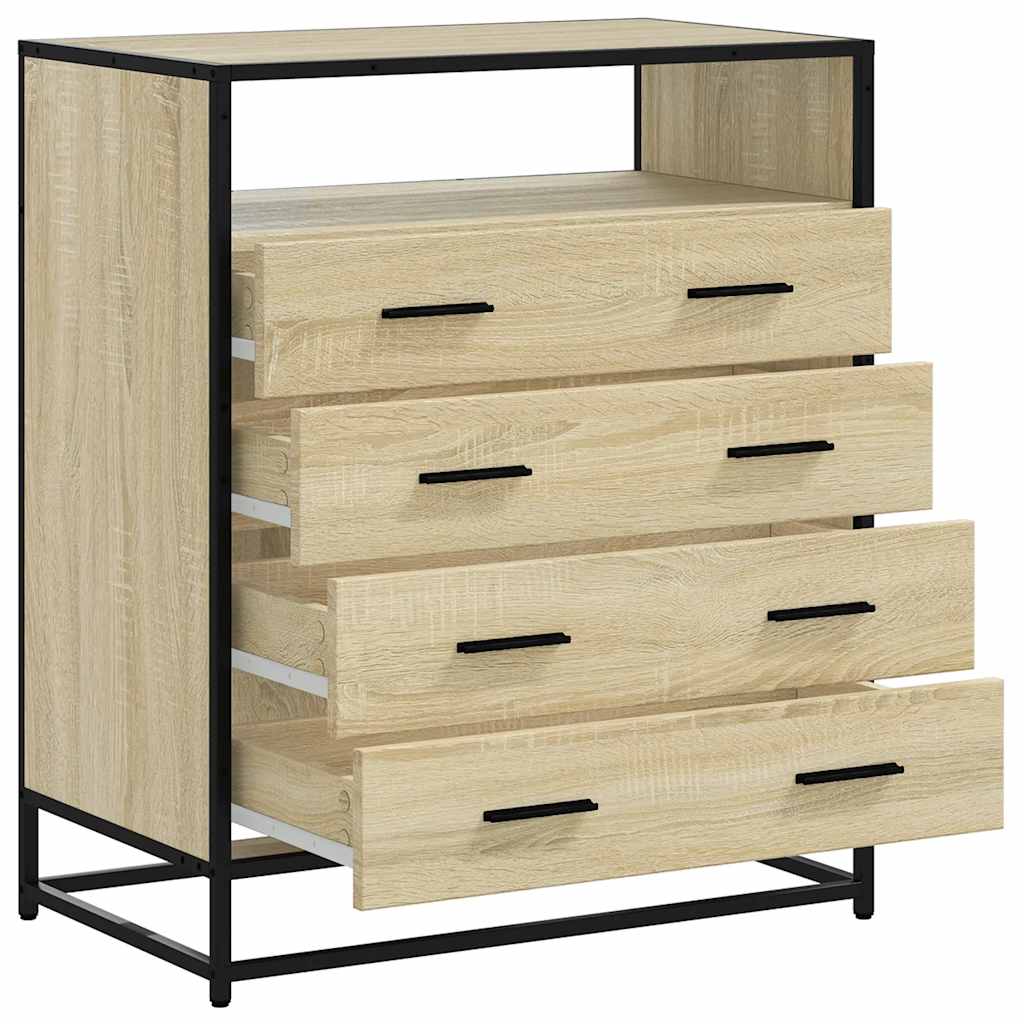Drawer Cabinet Sonoma Oak 70x41x83.5 cm Engineered Wood