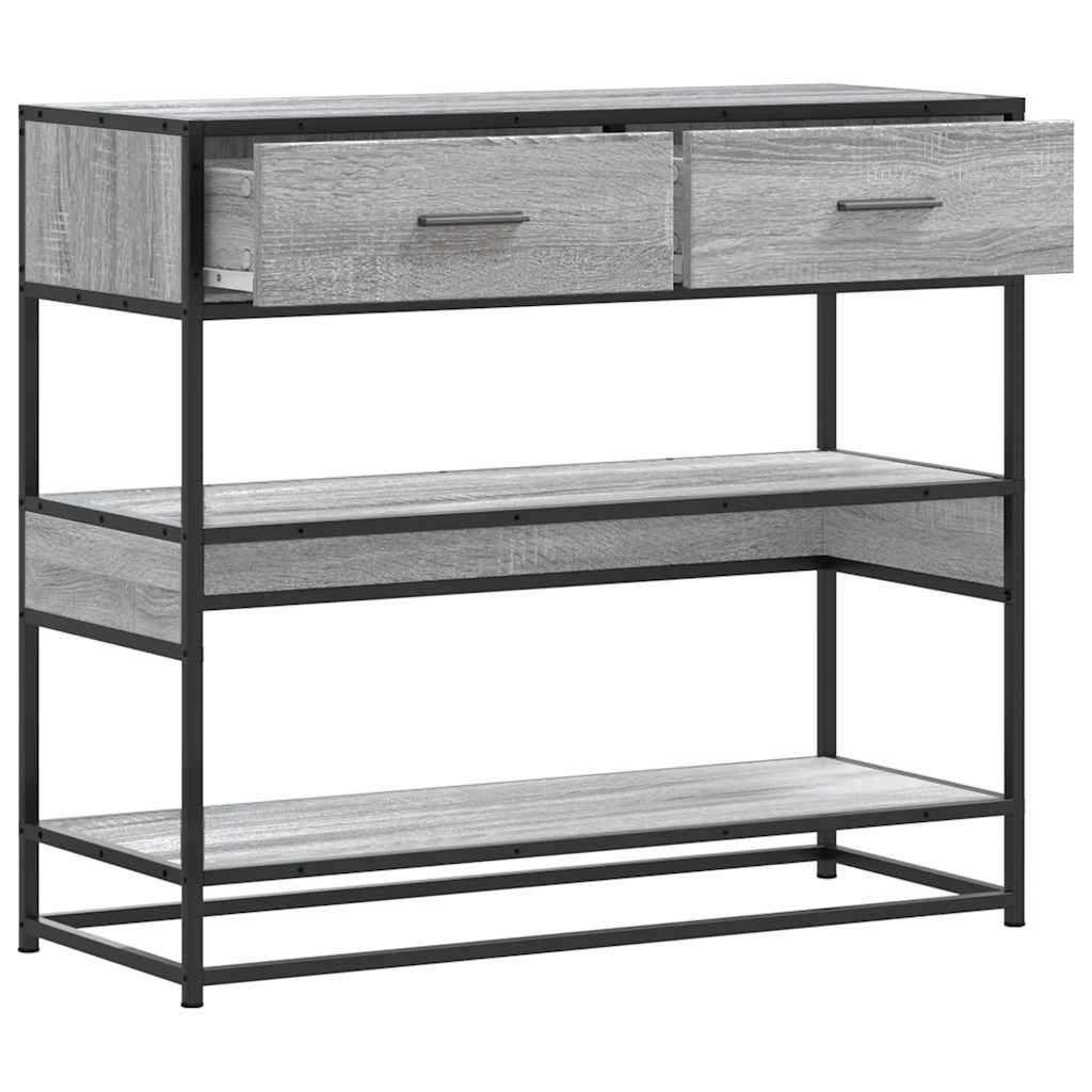 Console Table Grey Sonoma 90x35x80 cm Engineered Wood