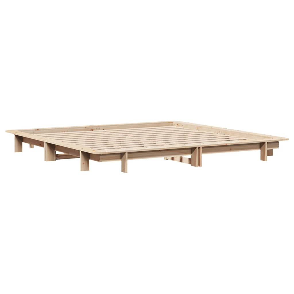 Bed Frame without Mattress 160x200 cm Solid Wood Pine