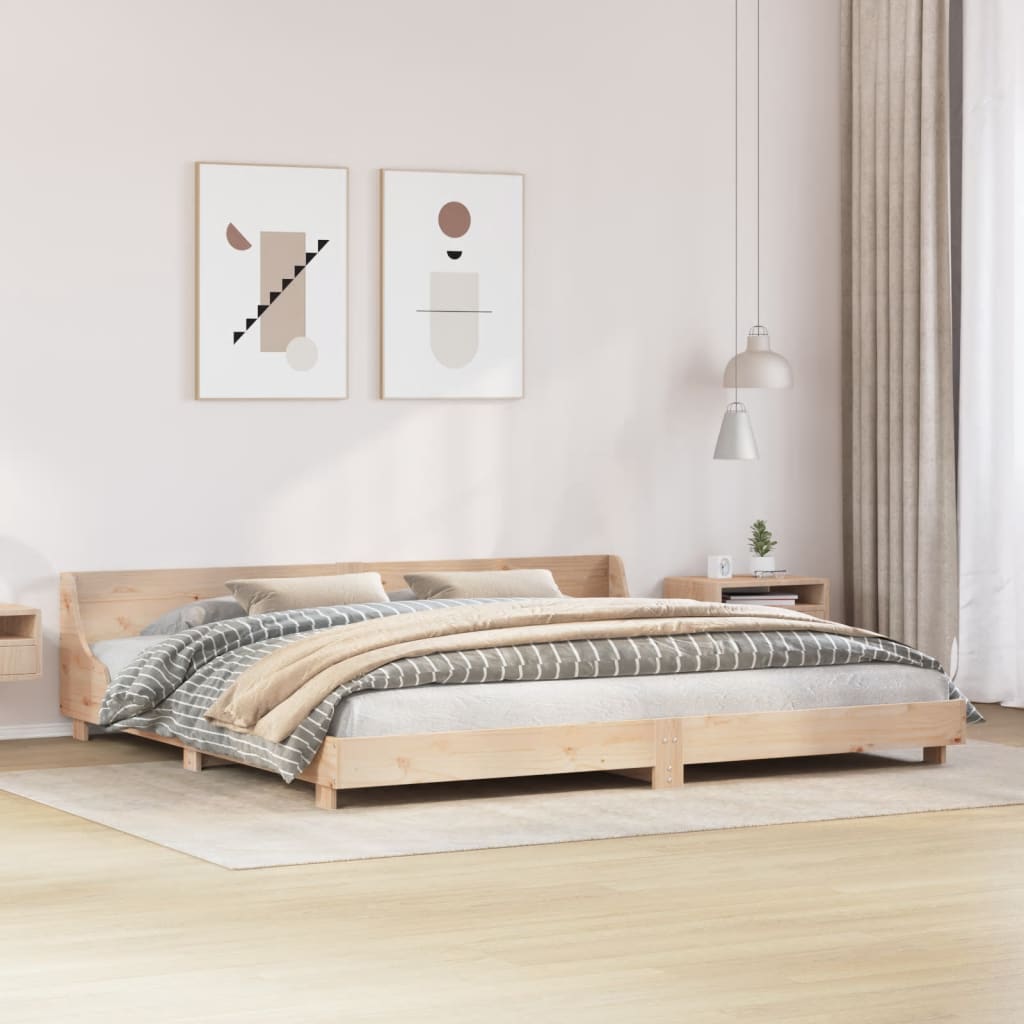 Bed Frame without Mattress 180x200 cm Super King Solid Wood Pine