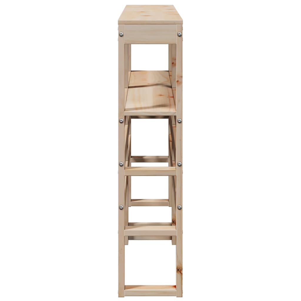 Headboard with Shelves 150 cm Solid Wood Pine