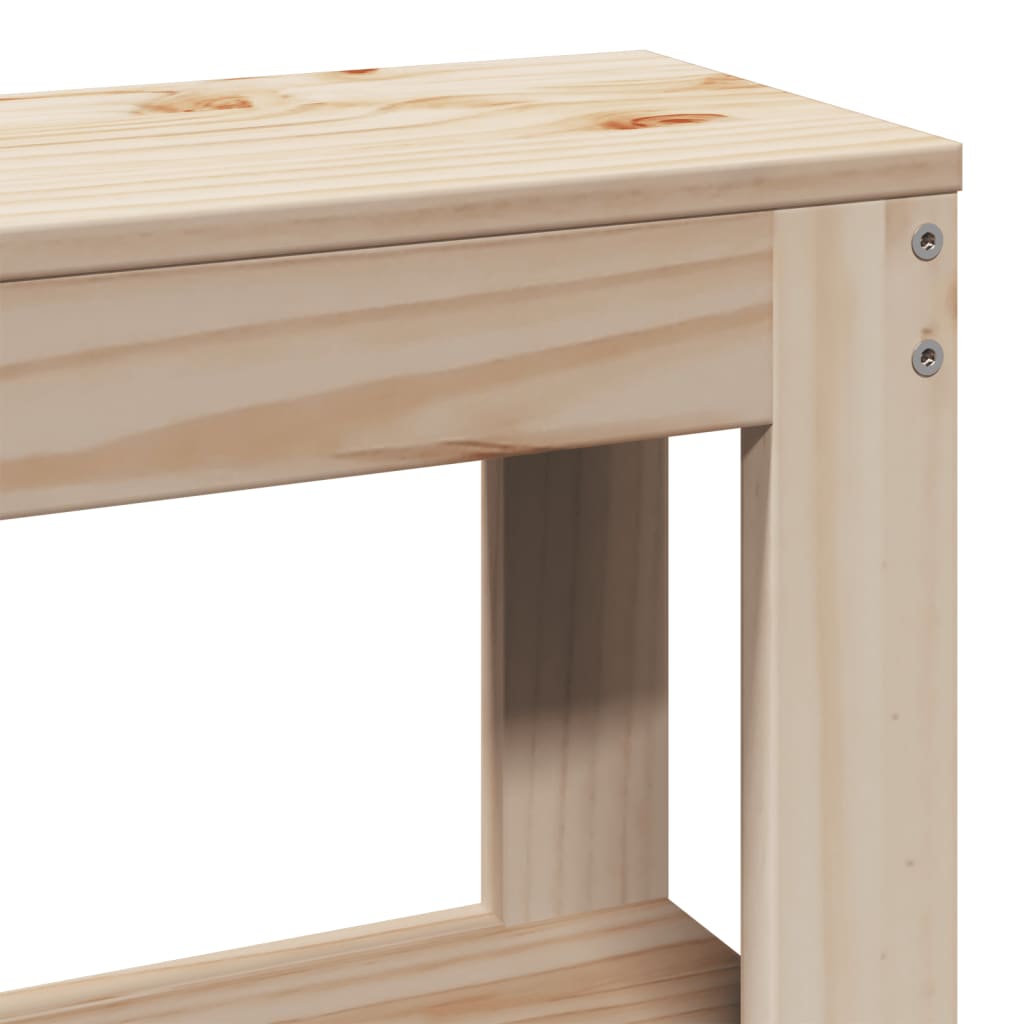 Headboard with Shelves 150 cm Solid Wood Pine