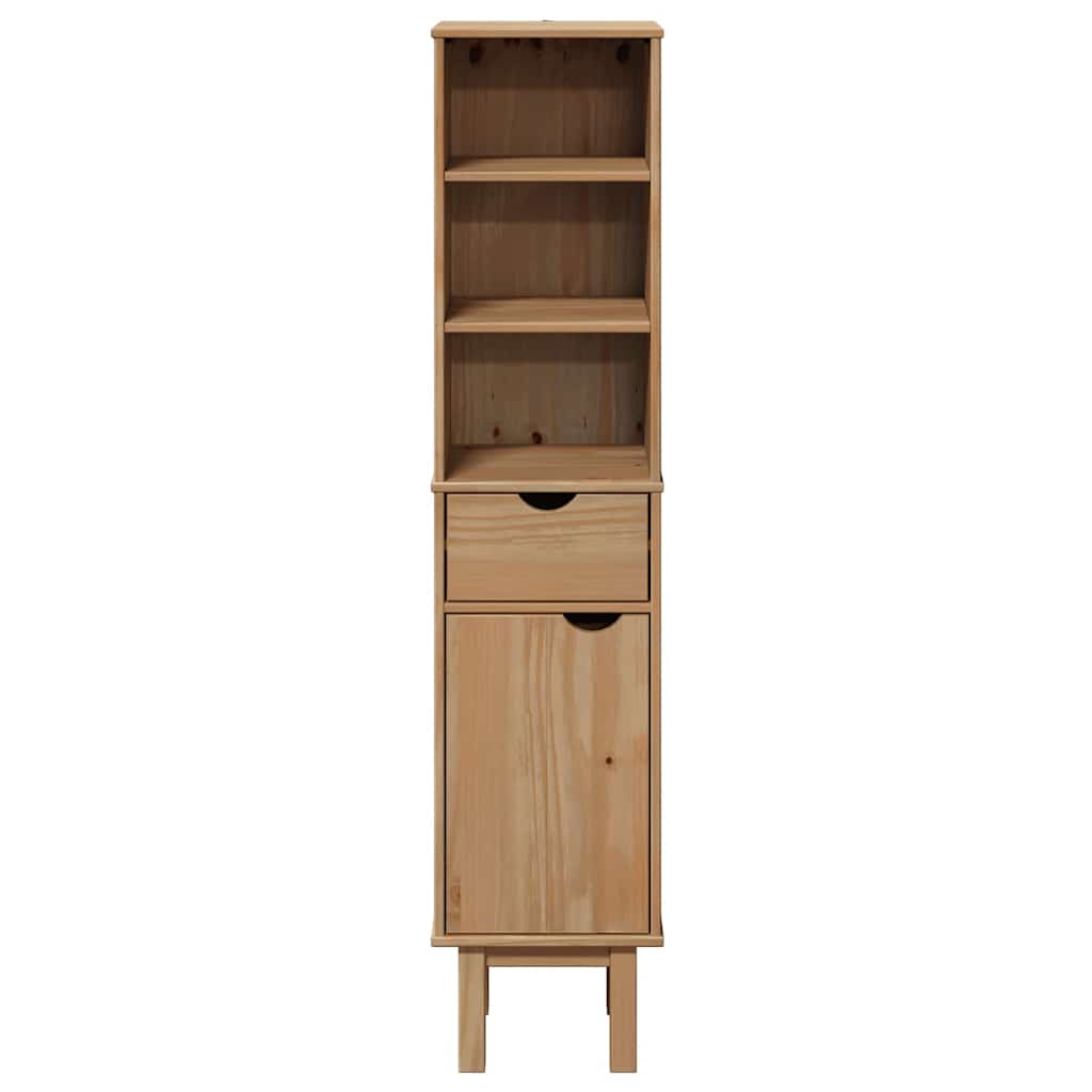 Bathroom Cabinet OTTA 35x30x159 cm Solid Wood Pine