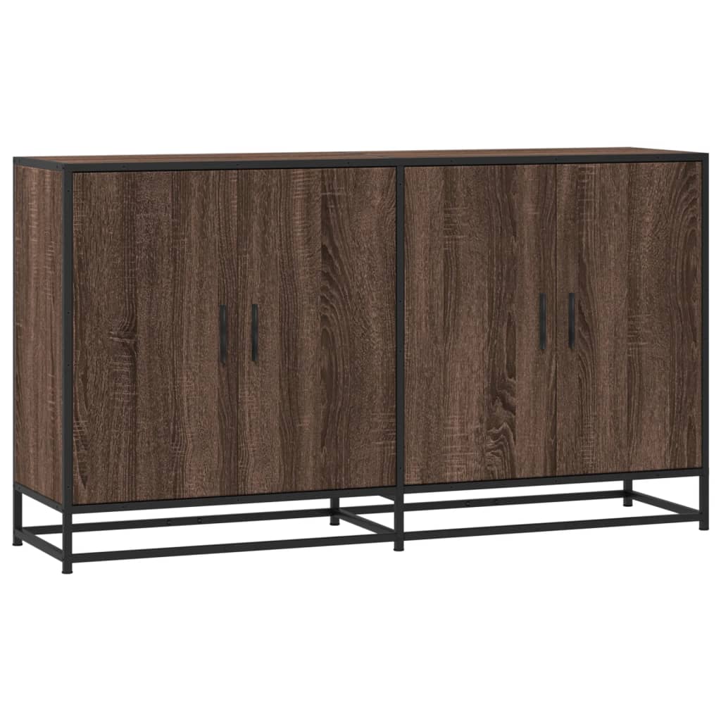 Sideboard Brown Oak 134x35x76 cm Engineered Wood