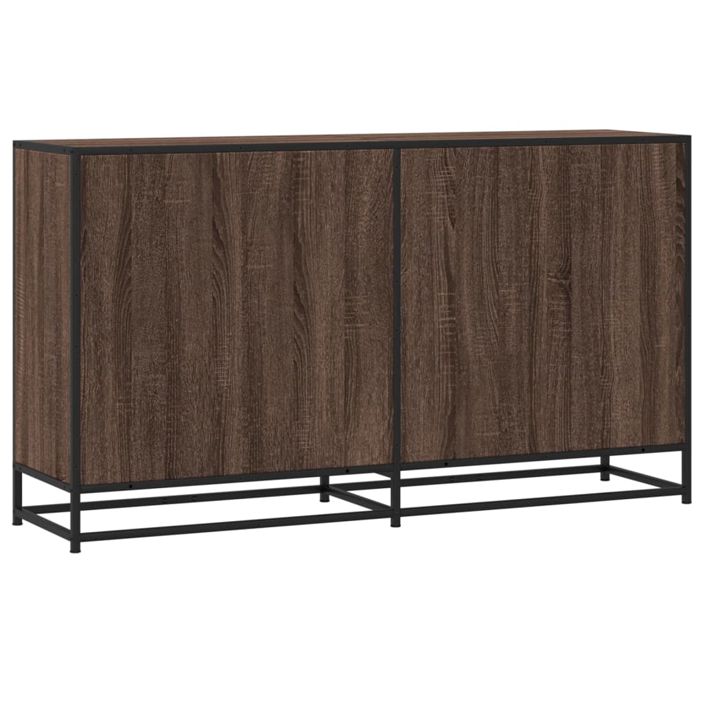 Sideboard Brown Oak 134x35x76 cm Engineered Wood