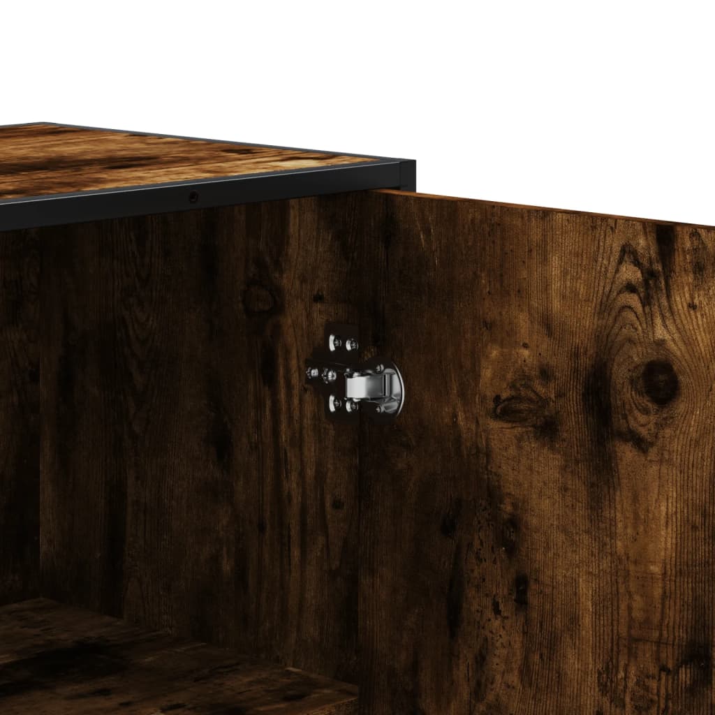 Highboard Smoked Oak 68x35x139 cm Engineered Wood