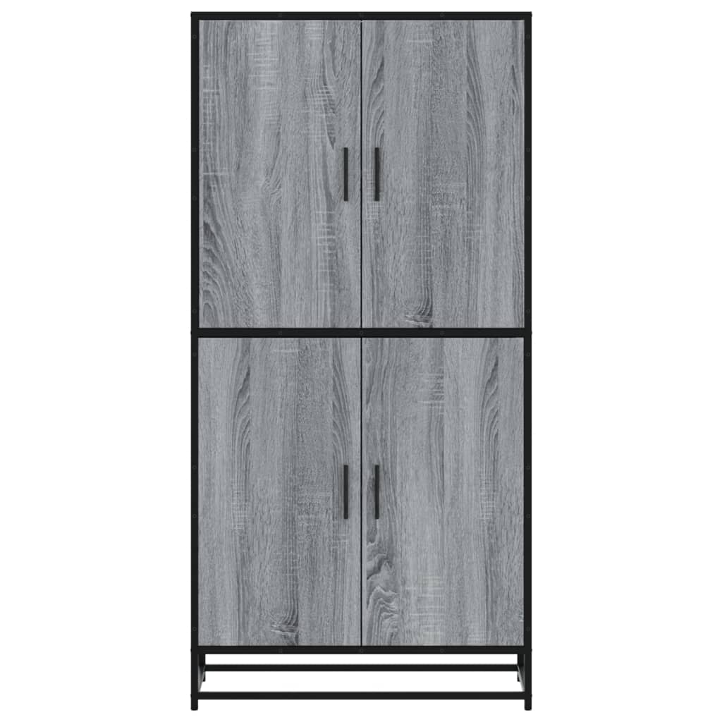 Highboard Grey Sonoma 68x35x139 cm Engineered Wood