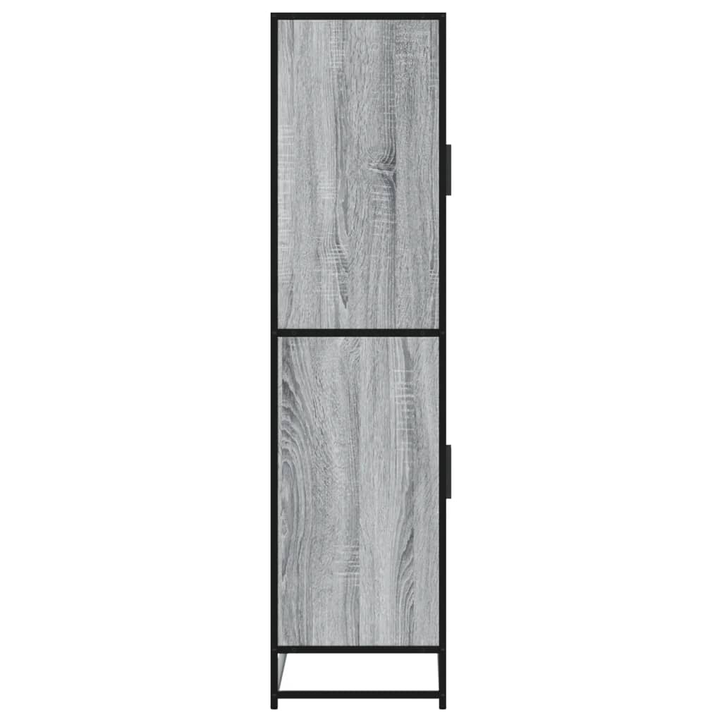 Highboard Grey Sonoma 68x35x139 cm Engineered Wood