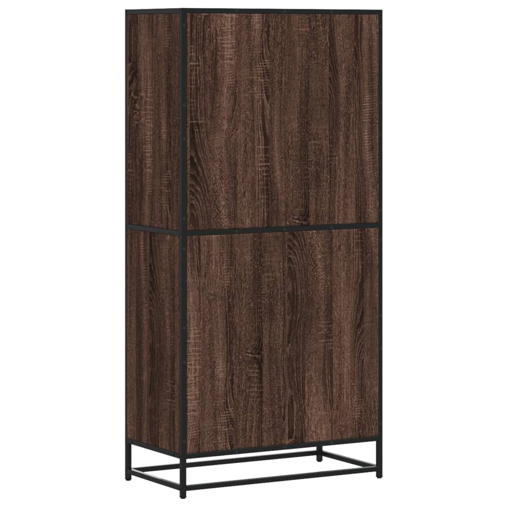 Highboard Brown Oak 68x35x139 cm Engineered Wood