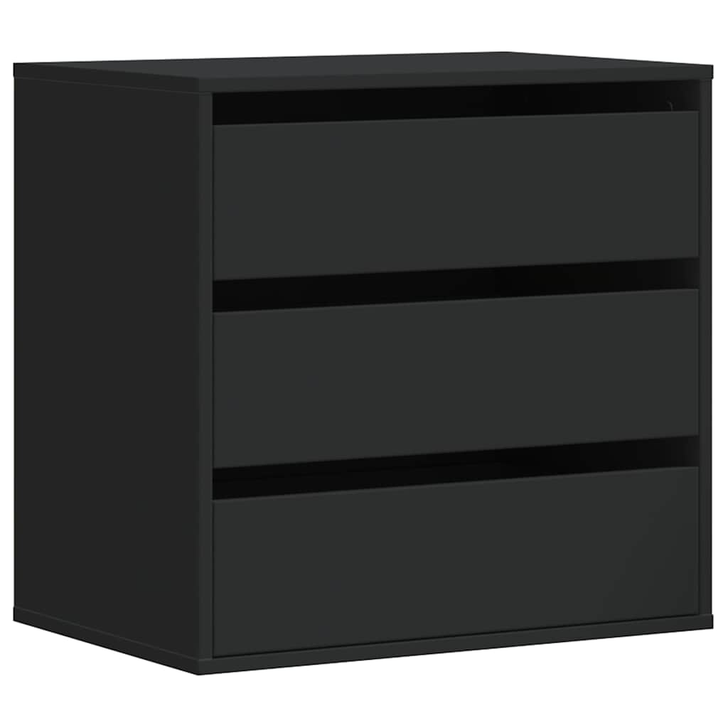 Corner Chest of Drawers Black 60x41x58 cm Engineered Wood