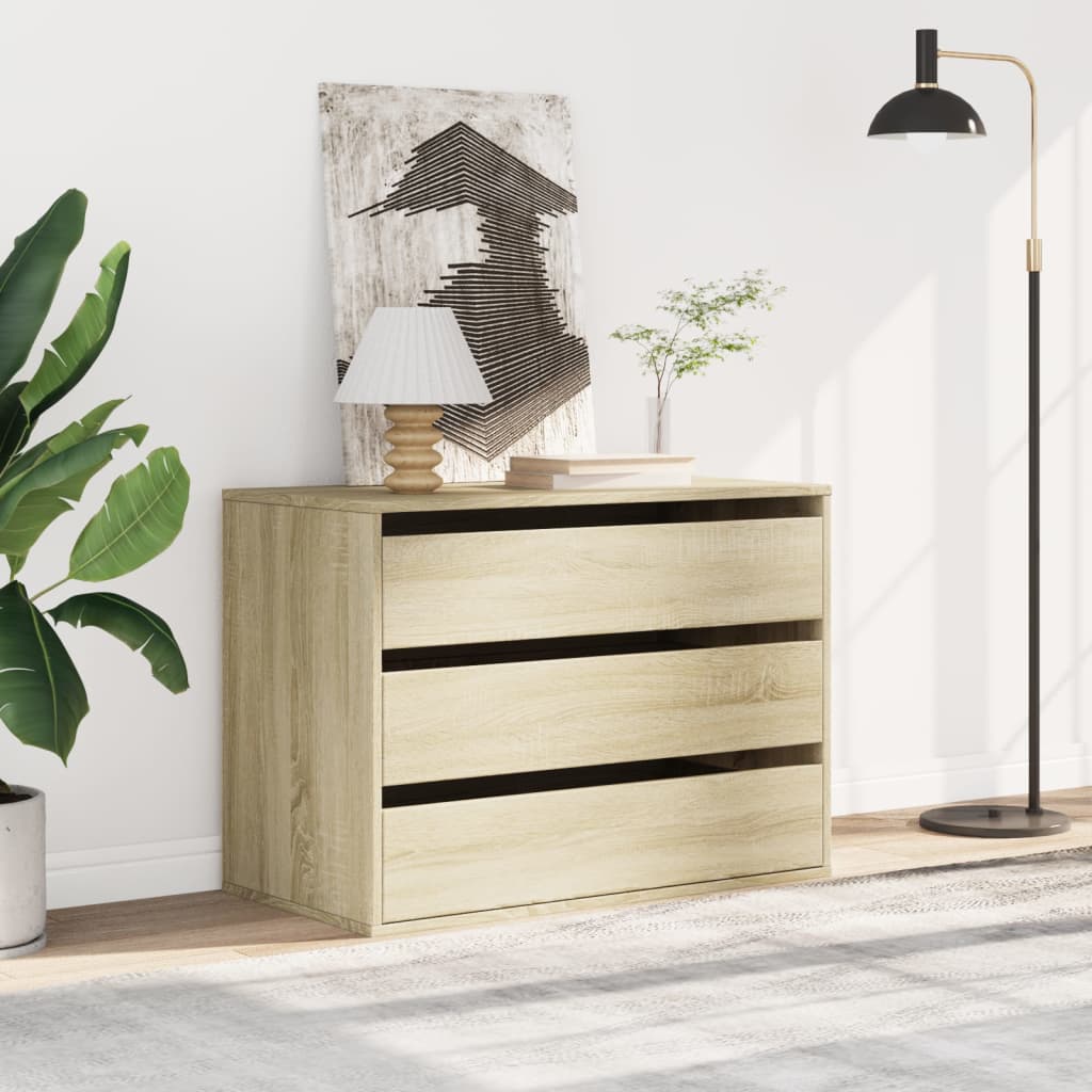 Corner Chest of Drawers Sonoma Oak 80x41x58 cm Engineered Wood