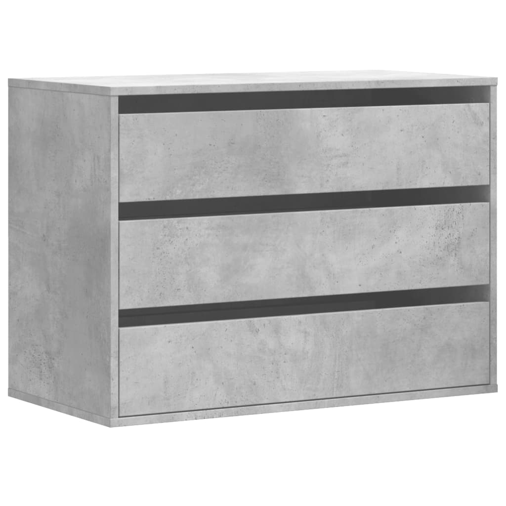 Corner Chest of Drawers Concrete Grey 80x41x58 cm Engineered Wood