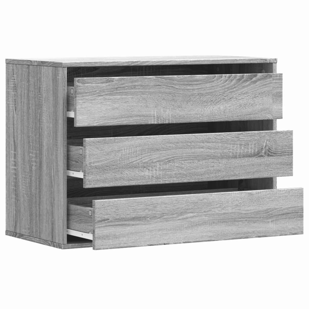 Corner Chest of Drawers Grey Sonoma 80x41x58 cm Engineered Wood