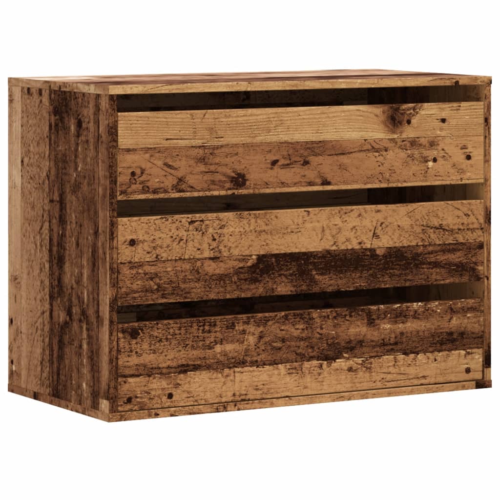 Corner Chest of Drawers Old Wood 80x41x58 cm Engineered Wood