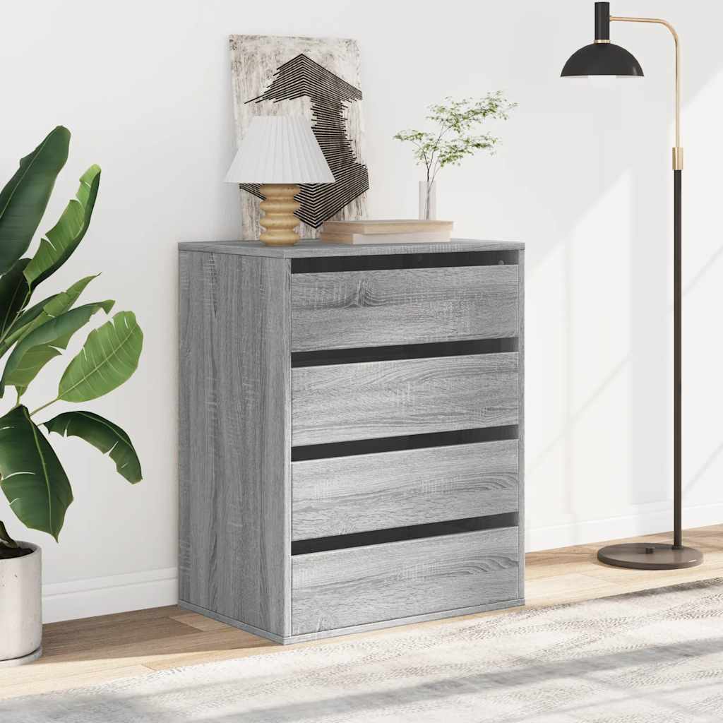 Corner Chest of Drawers Grey Sonoma 60x41x76 cm Engineered Wood