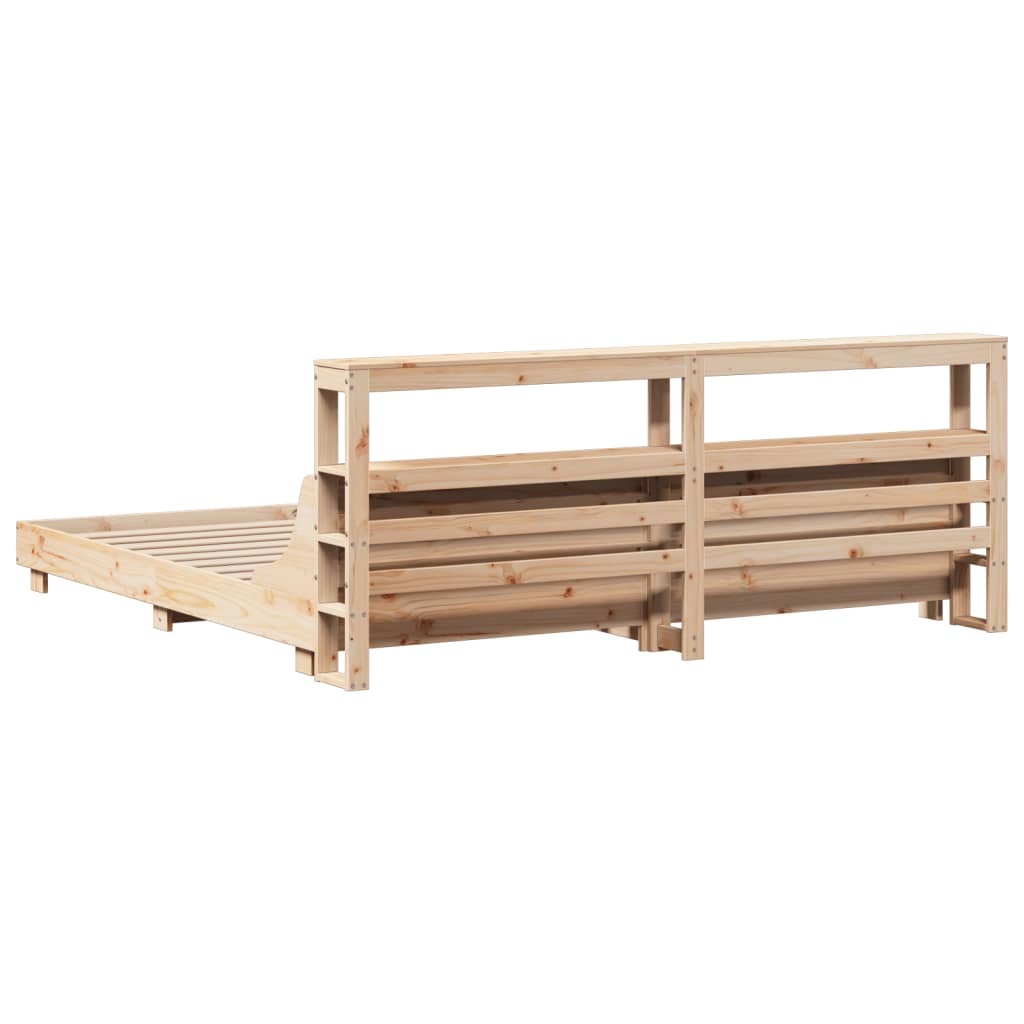 Bed Frame without Mattress 180x200 cm Super King Solid Wood Pine