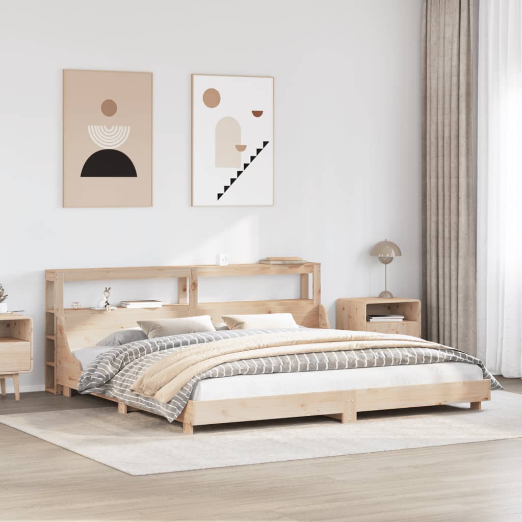 Bed Frame without Mattress 180x200 cm Super King Solid Wood Pine