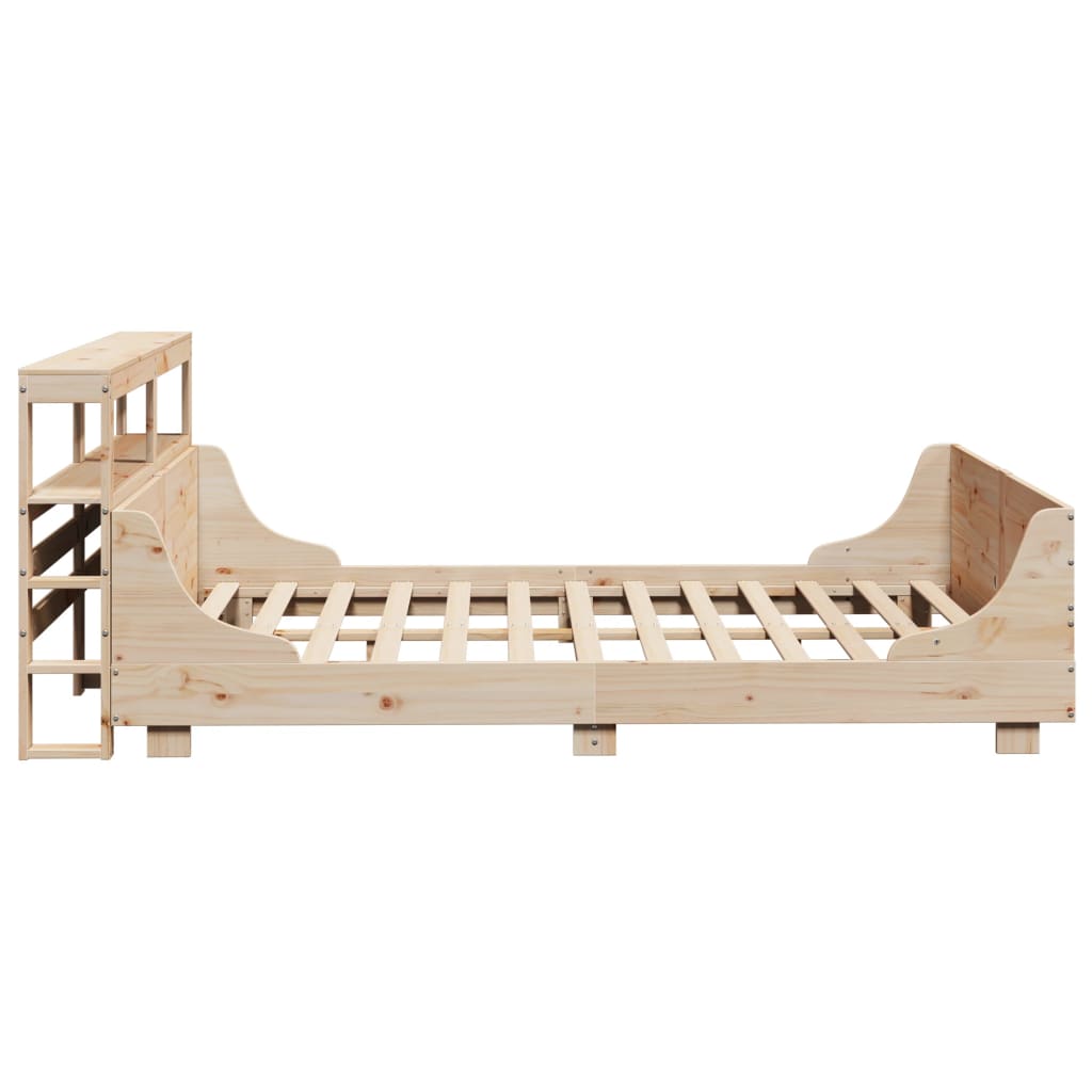 Bed Frame without Mattress 140x200 cm Solid Wood Pine