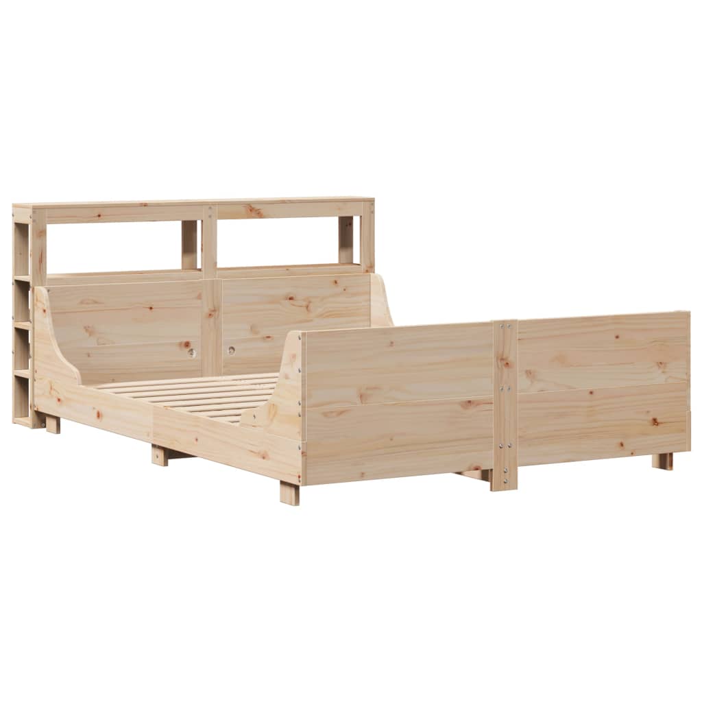Bed Frame without Mattress 120x200 cm Solid Wood Pine