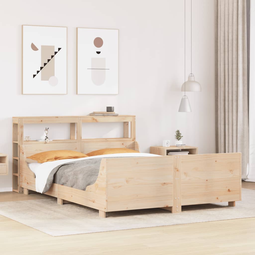Bed Frame without Mattress 120x200 cm Solid Wood Pine