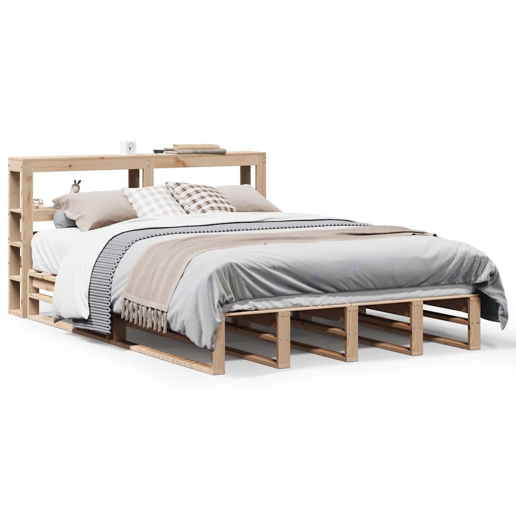 Bed Frame without Mattress 120x200 cm Solid Wood Pine