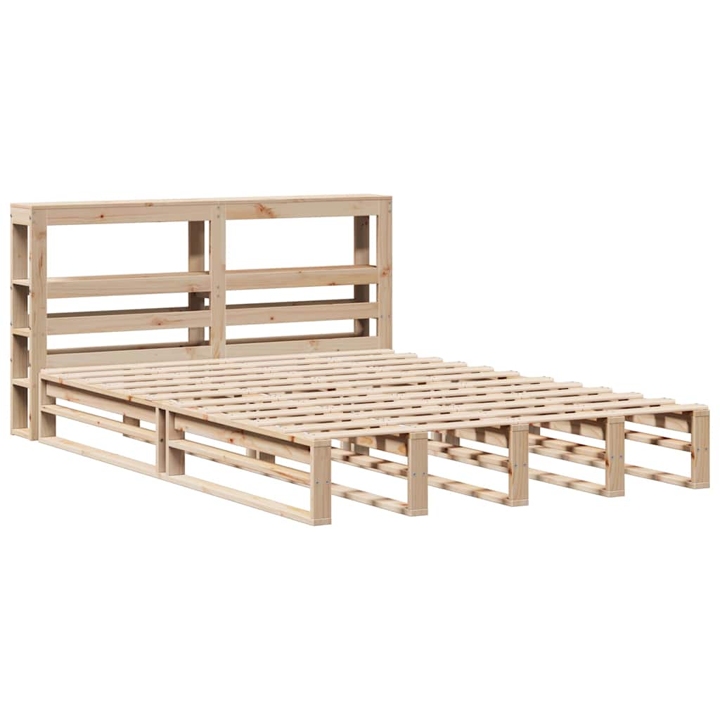 Bed Frame without Mattress 160x200 cm Solid Wood Pine