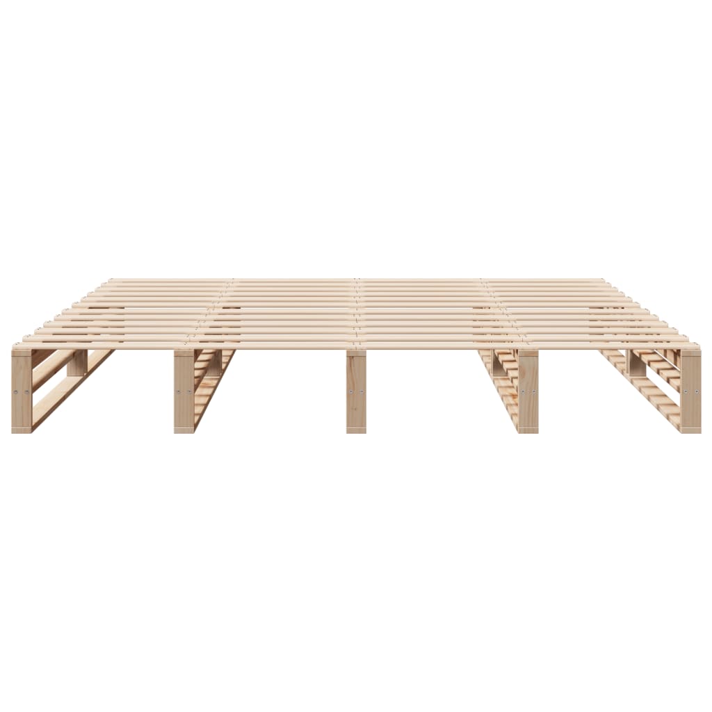Bed Frame without Mattress 200x200 cm Solid Wood Pine