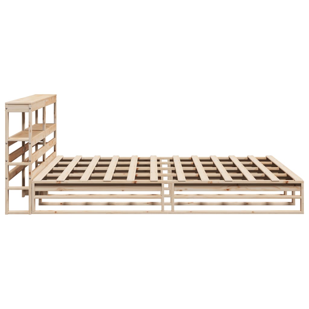Bed Frame without Mattress 200x200 cm Solid Wood Pine