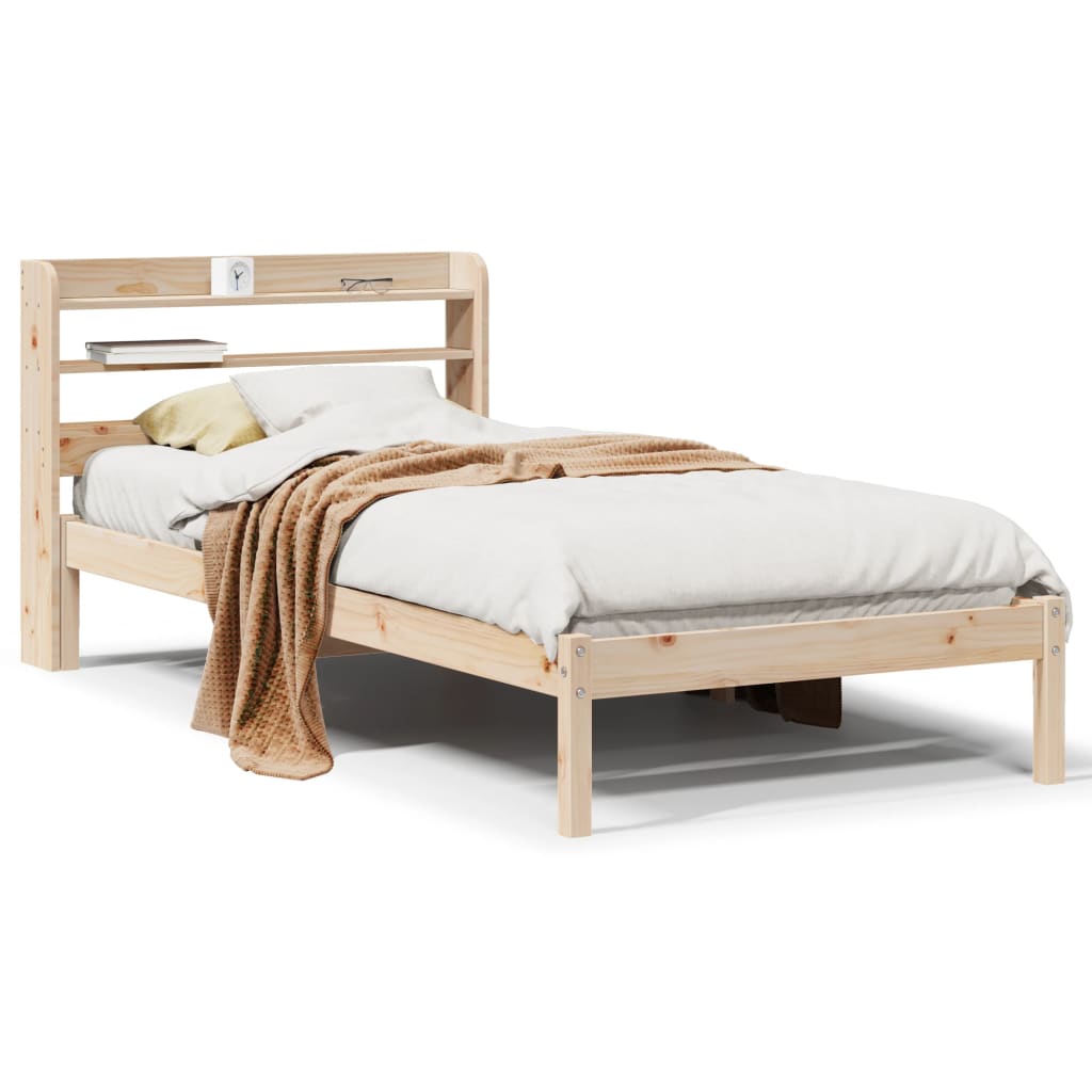 Bed Frame without Mattress 90x190 cm Single Solid Wood Pine