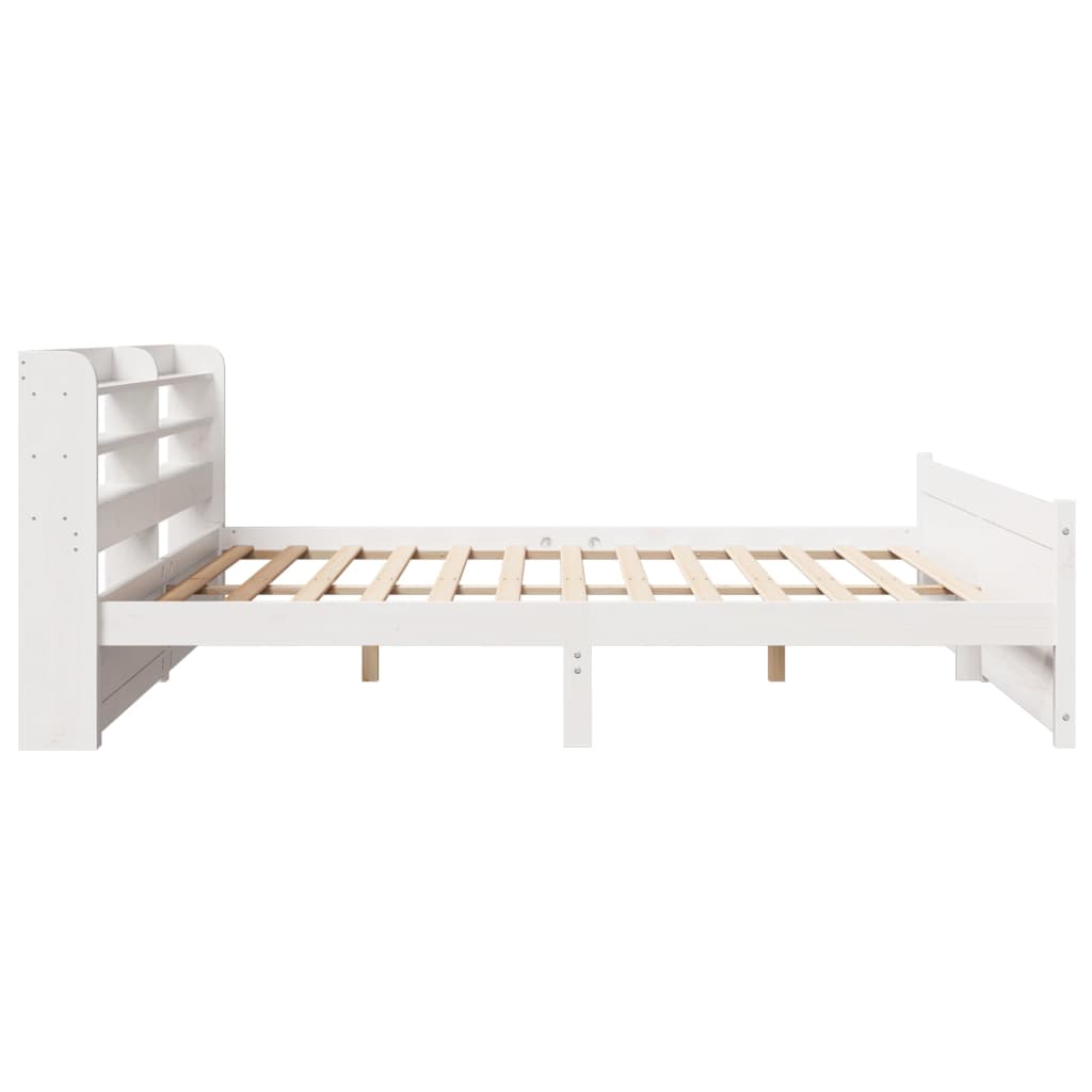 Bed Frame with Headboard without Mattress White 180x200 cm Super King