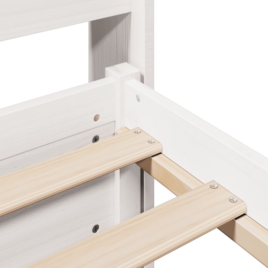 Bed Frame with Headboard without Mattress White 180x200 cm Super King