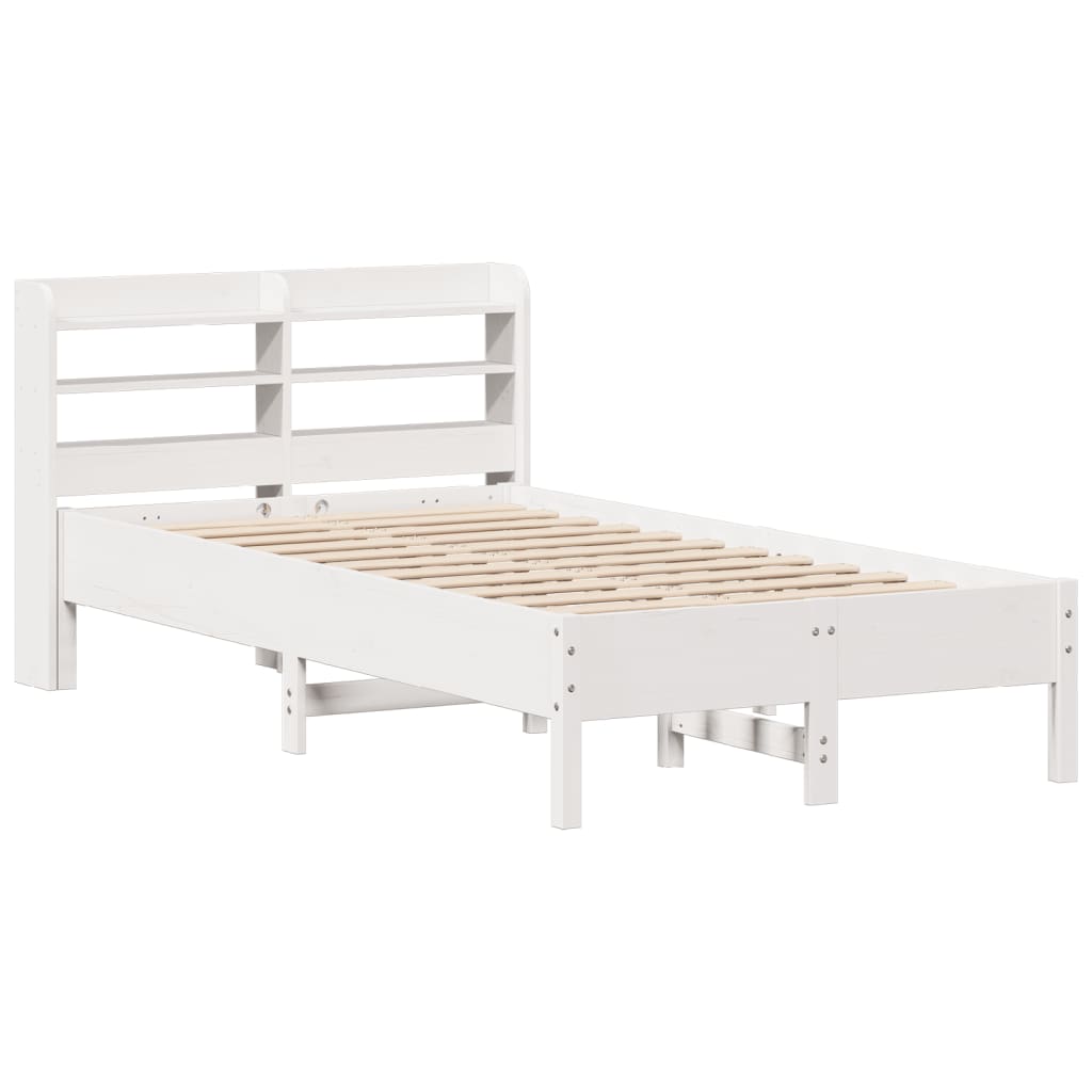 Bed Frame without Mattress White 90x200 cm Solid Wood Pine