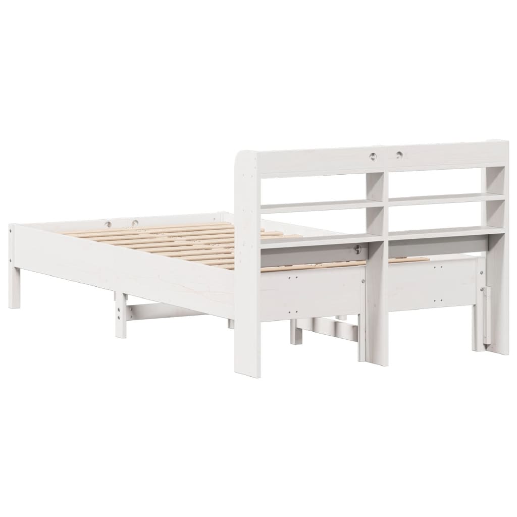 Bed Frame without Mattress White 90x200 cm Solid Wood Pine