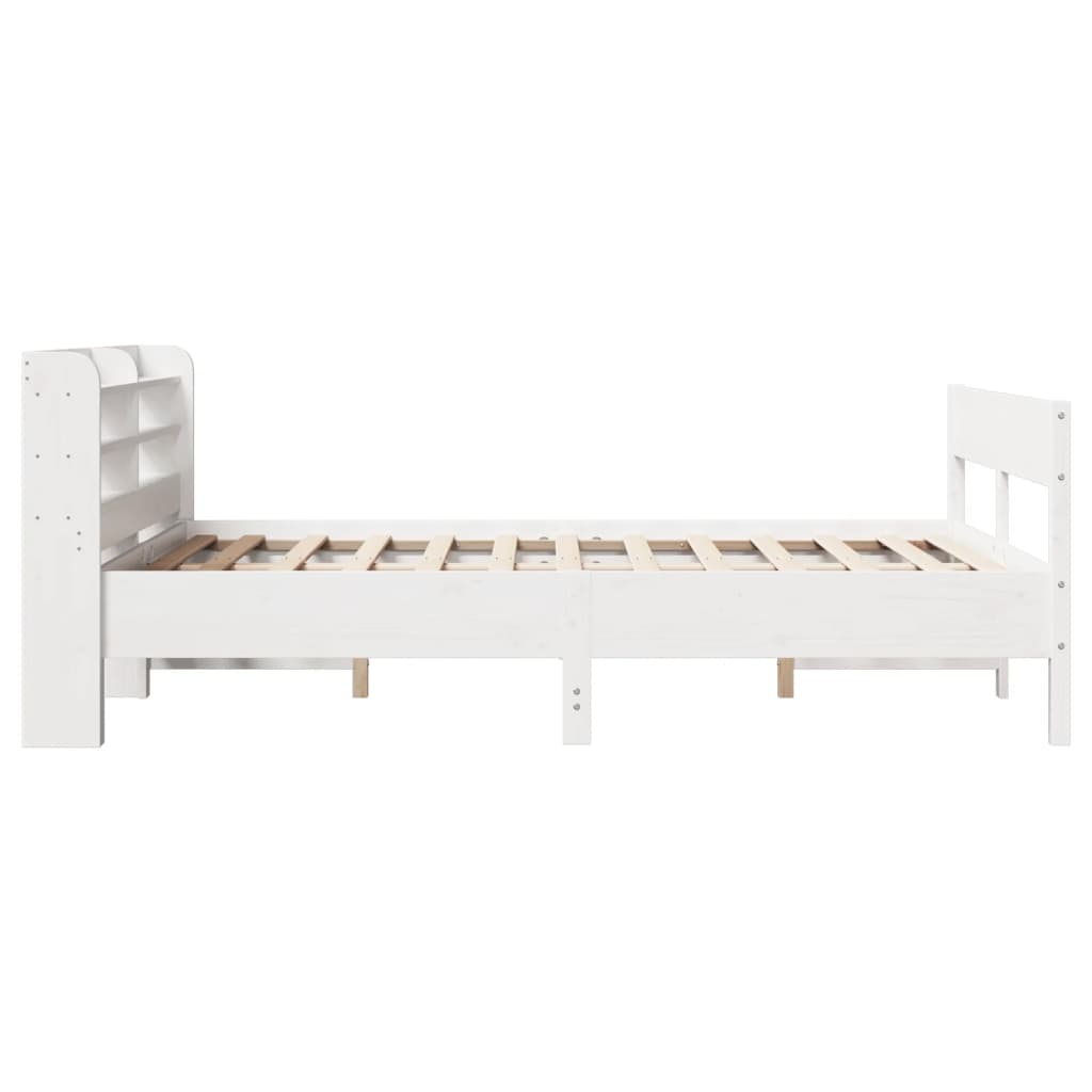 Bed Frame without Mattress White 160x200 cm Solid Wood Pine